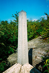 Trail marker on the Appalachian Trail