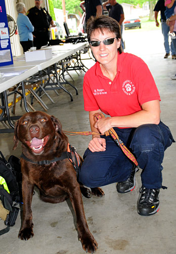 Rescue dog and handler