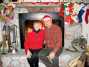Sue and John at Christmas